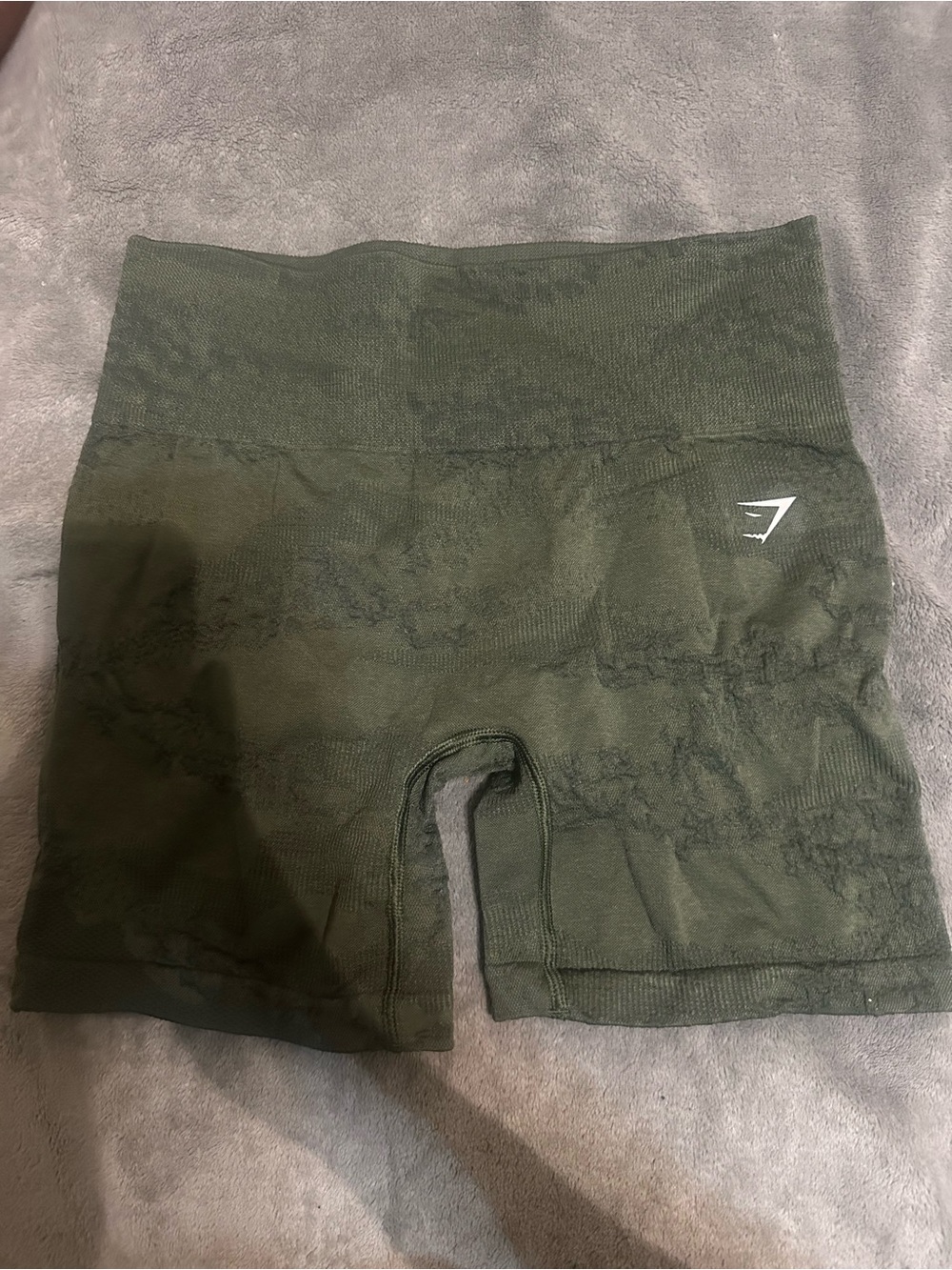 Gymshark Olive Green Seamless High-Waist Bike Shorts